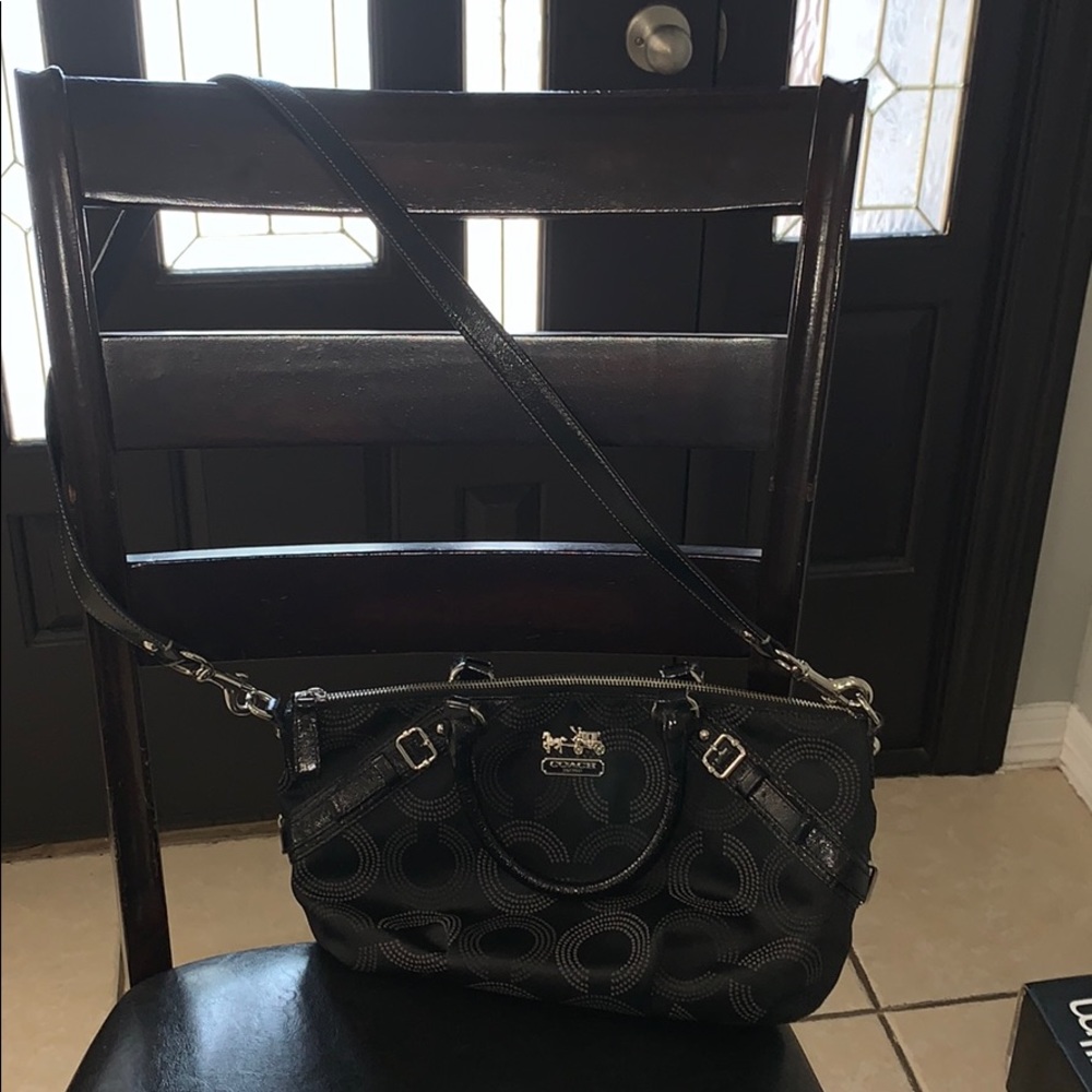 Black Coach purse- medium size